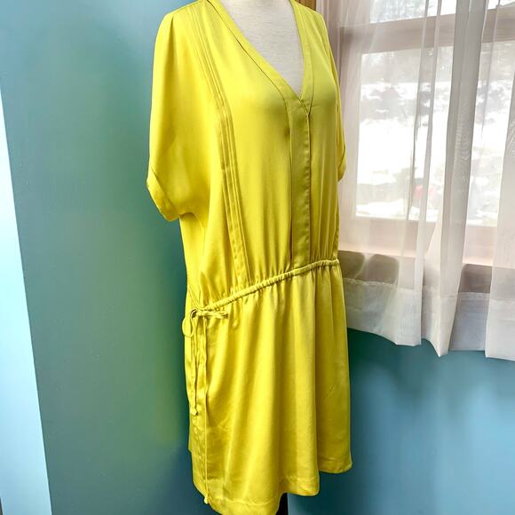 Banana Republic Factory Yellow Drawstring Waist Dress Size XL - Picture 5 of 7